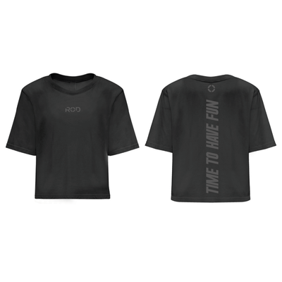 Camiseta Crop Top Negro | Mujer
