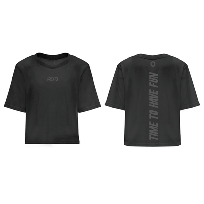 Camiseta Crop Top Negro | Mujer