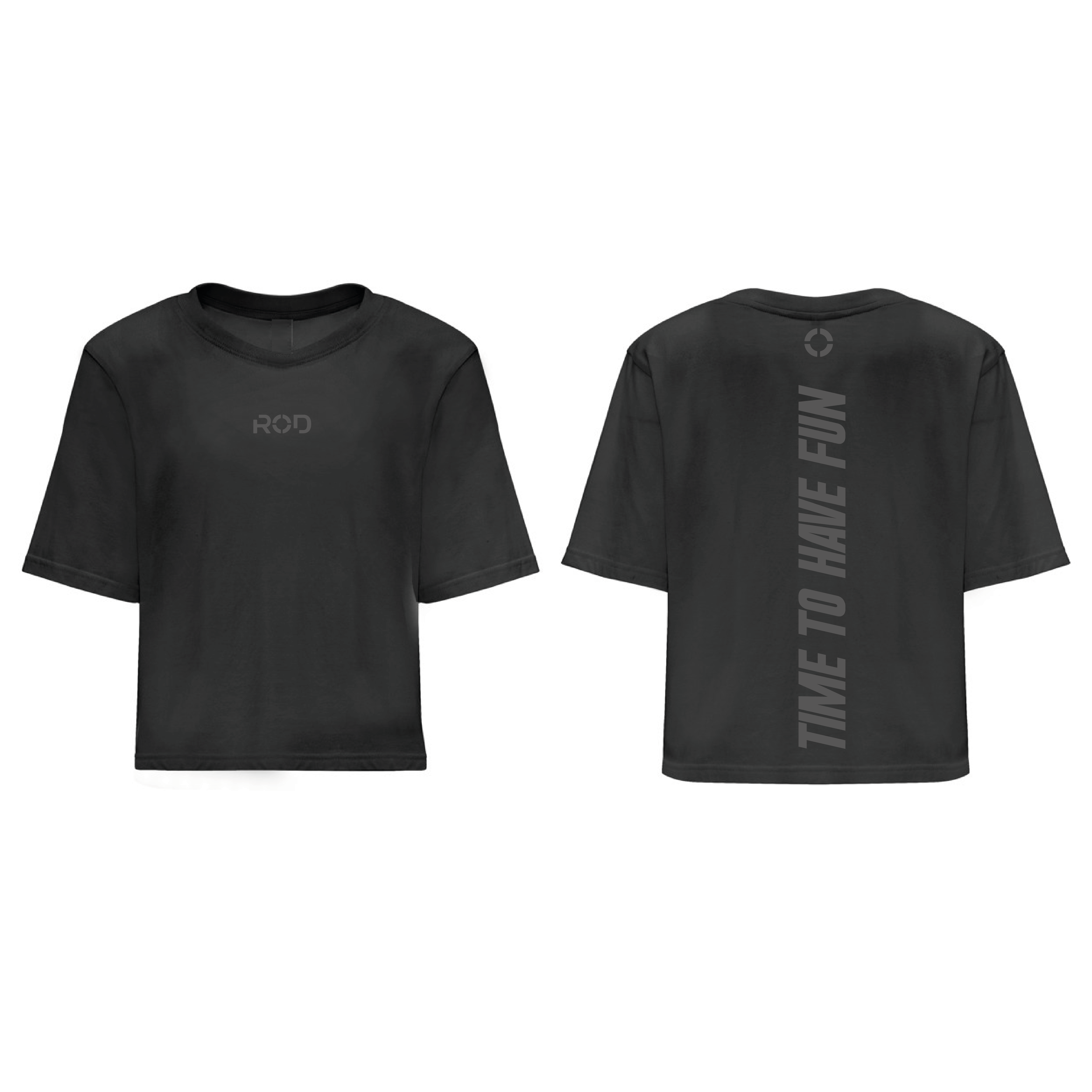 Camiseta Crop Top Negro | Mujer