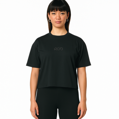 Camiseta Crop Top Negro | Mujer