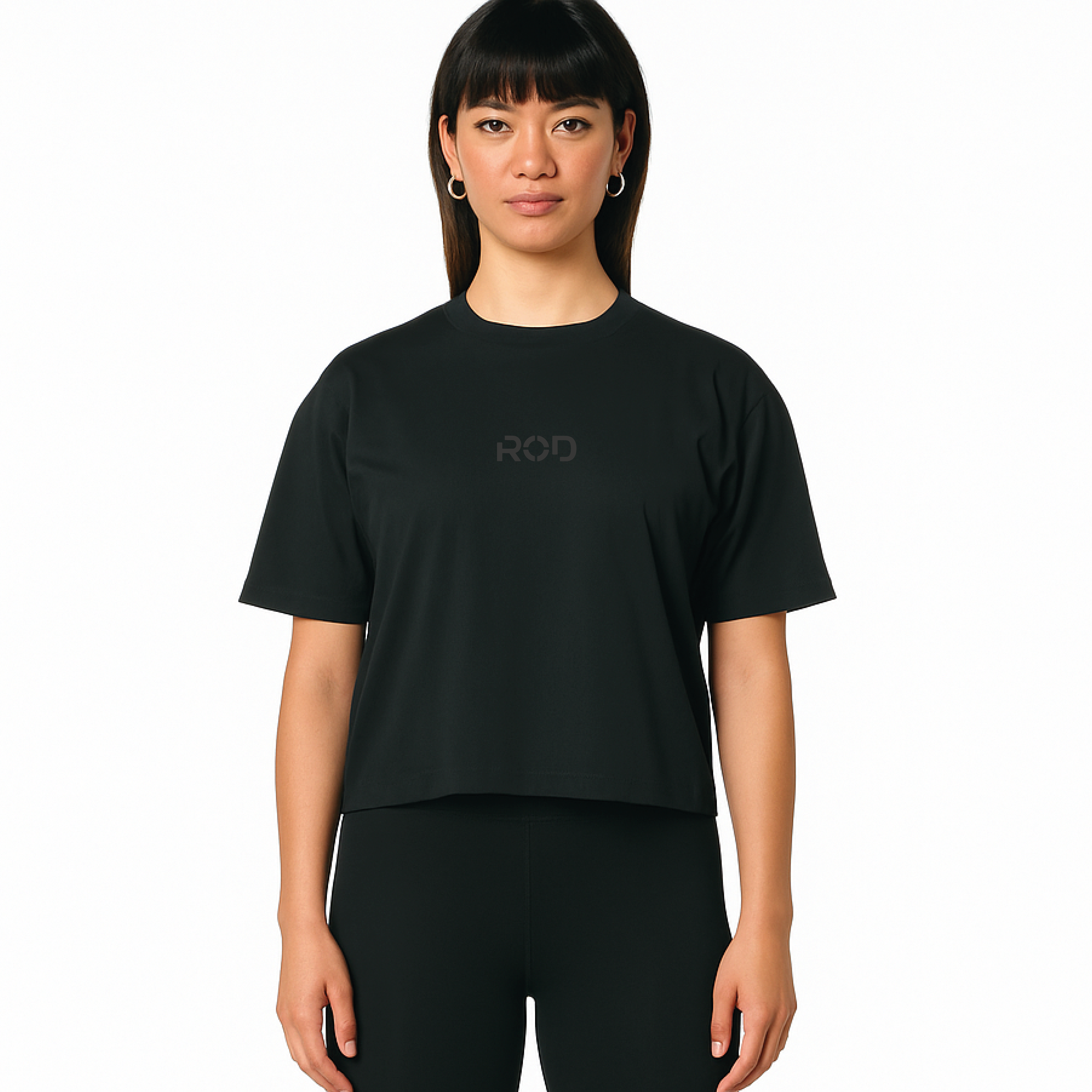 Camiseta Crop Top Negro | Mujer