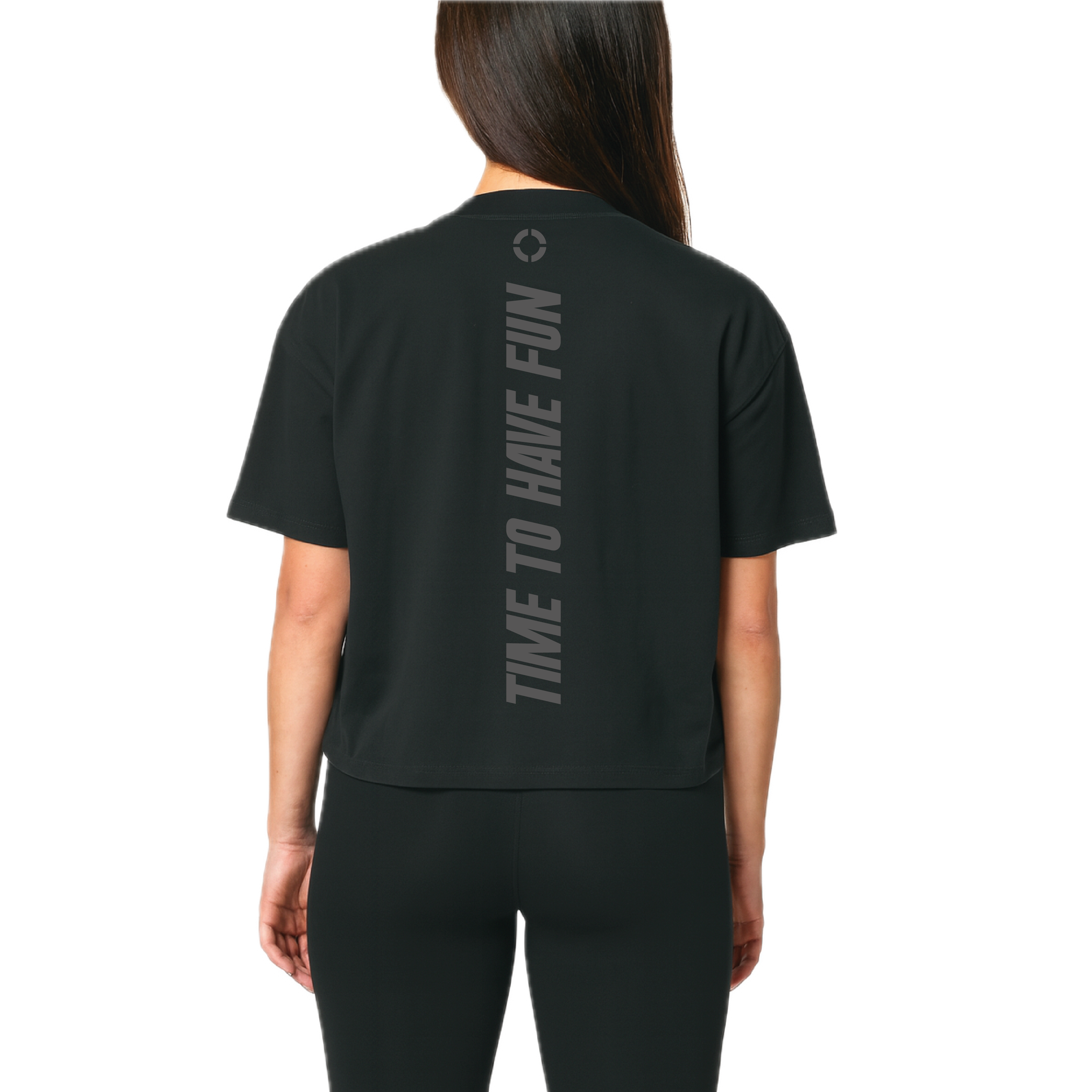 Camiseta Crop Top Negro | Mujer